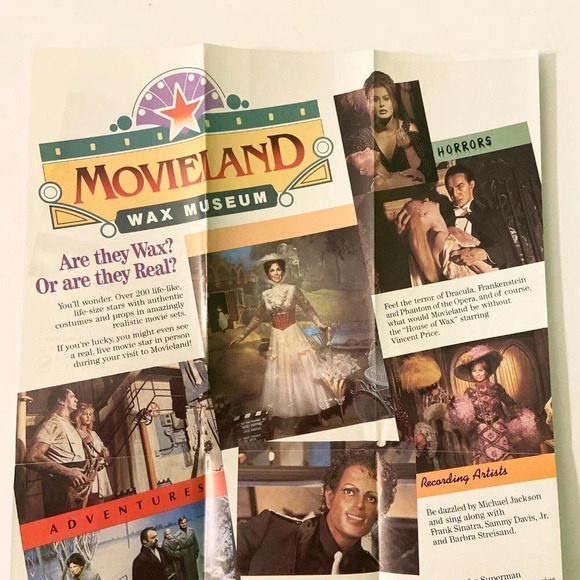 Vintage 1986 Lot of 2 Movieland Wax Museum Buena Park  California Brochure - Picture 8 of 15